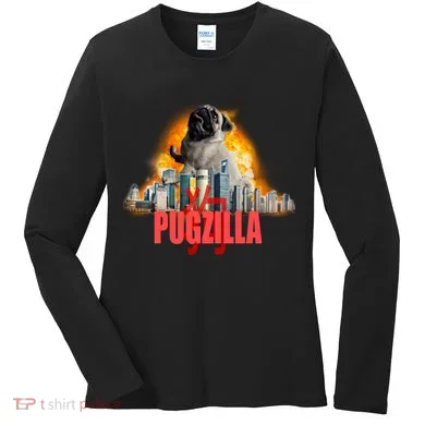 Pugzilla Funny Pug Women's Long Sleeve Shirt