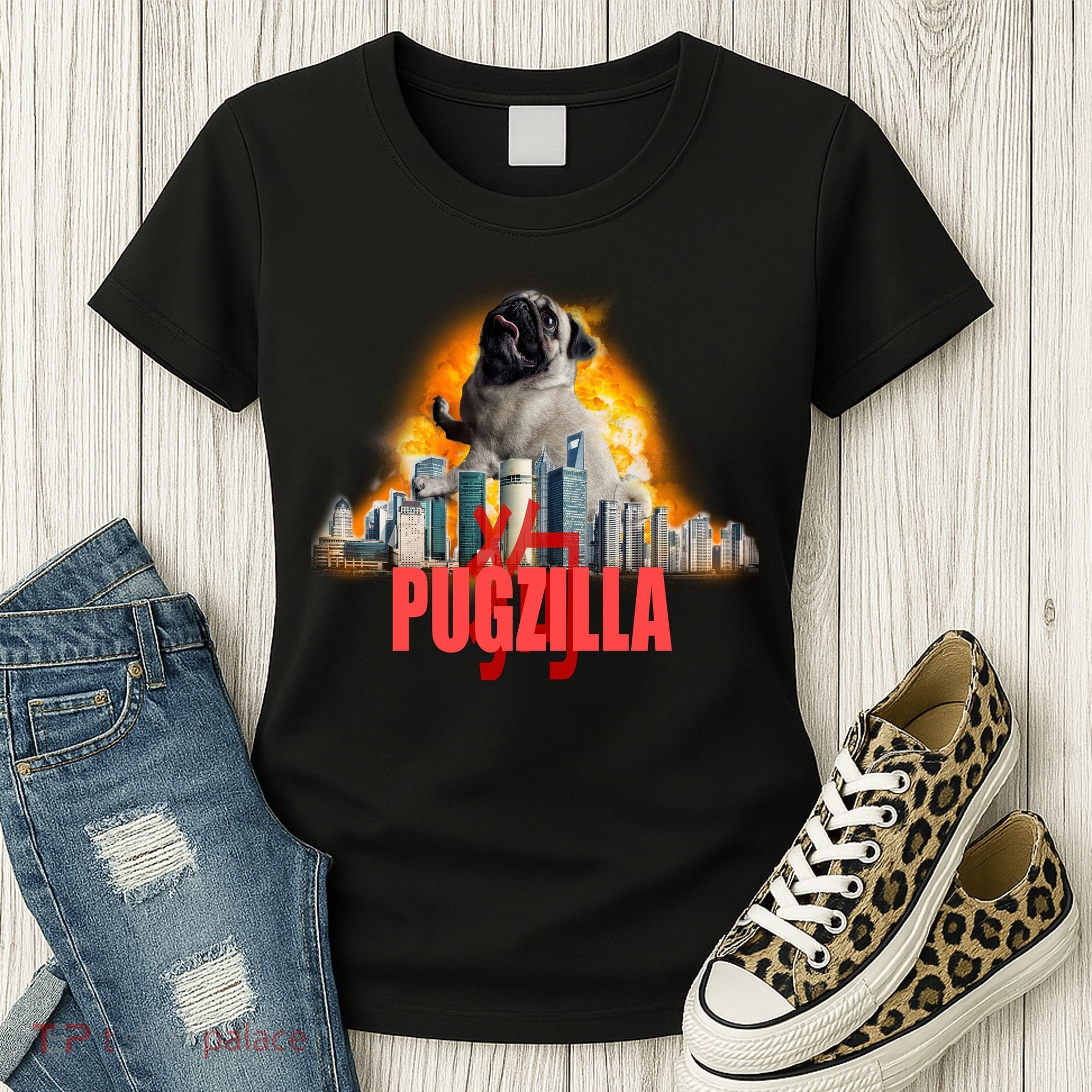Pugzilla Funny Pug Women's T-Shirt