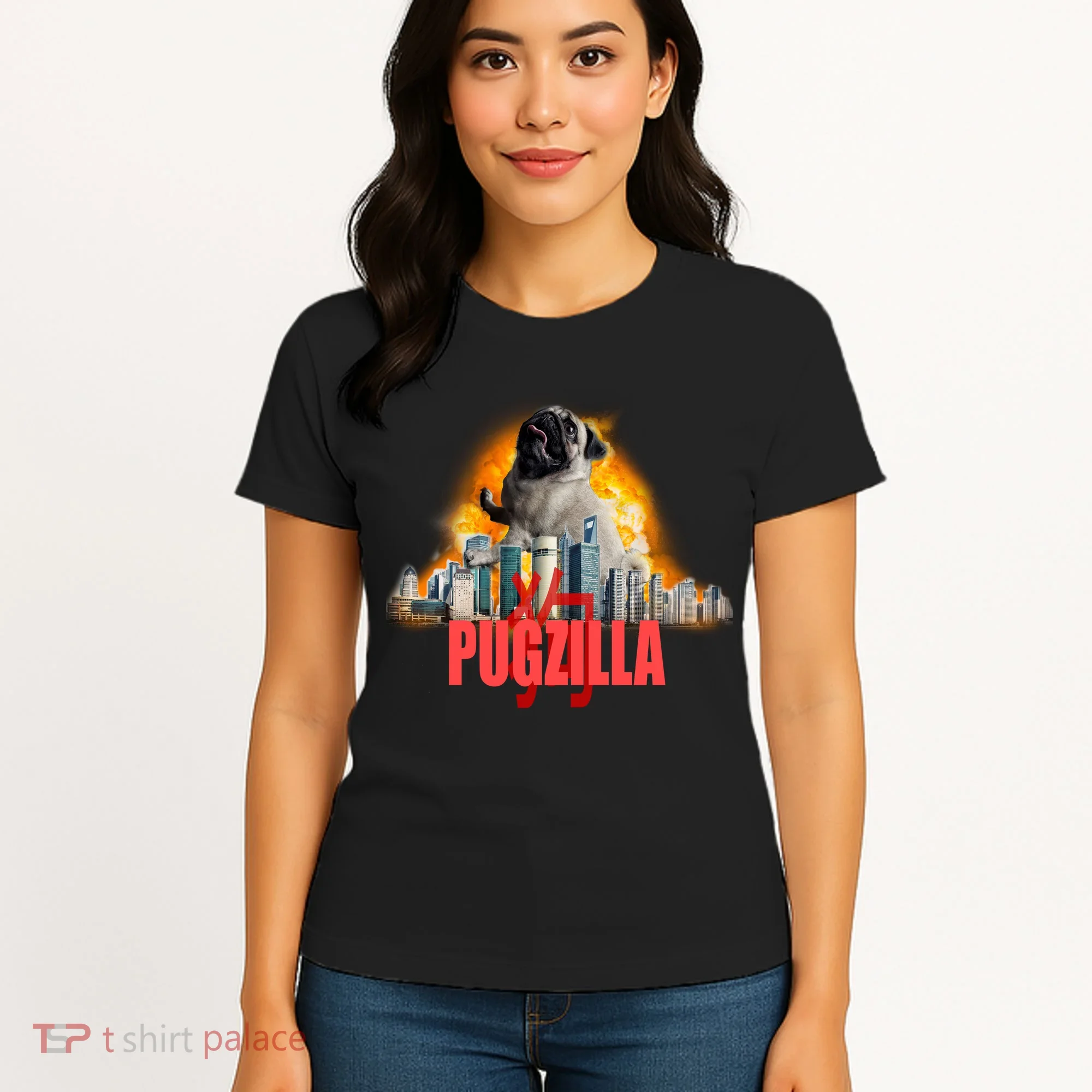 Pugzilla Funny Pug Women's T-Shirt