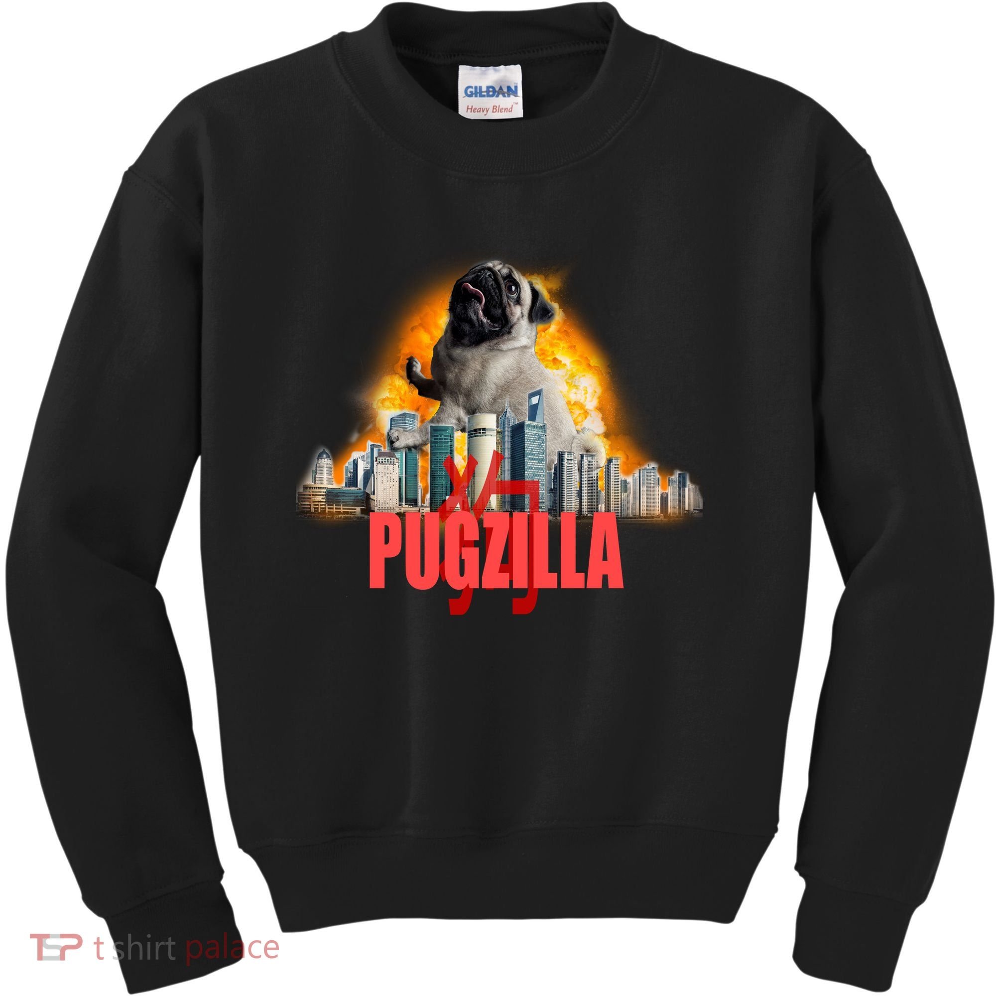Pugzilla Funny Pug Kids Sweatshirt