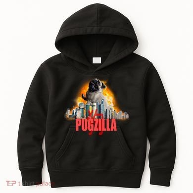 Pugzilla Funny Pug Kids Hoodie