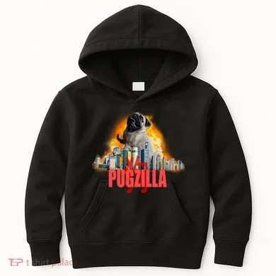 Pugzilla Funny Pug Kids Hoodie