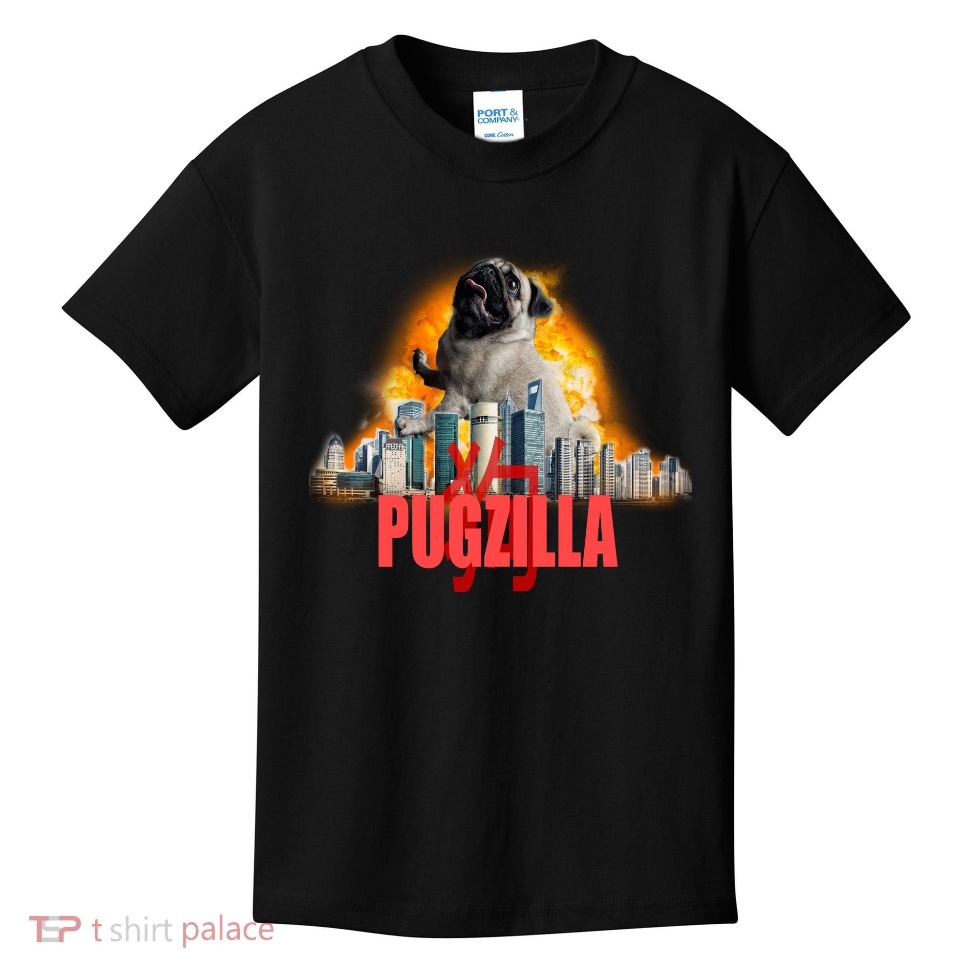 Pugzilla Funny Pug Kids T-Shirt