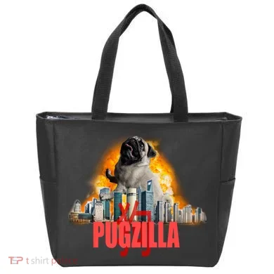 Pugzilla Funny Pug Tote Bag