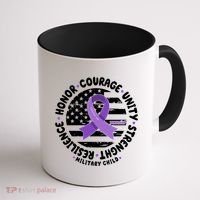 Purple Up Honor Unity Military Quote Ribbon Usa Coffee Mug thumb 1