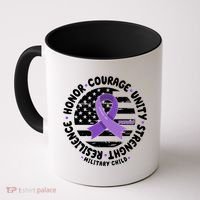 Purple Up Honor Unity Military Quote Ribbon Usa Coffee Mug thumb 0