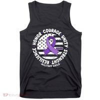 Purple Up Honor Unity Military Quote Ribbon Usa Tank Top thumb 0