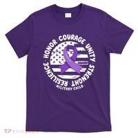 Purple Up Honor Unity Military Quote Ribbon Usa T-Shirt thumb 0