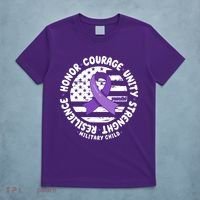 Purple Up Honor Unity Military Quote Ribbon Usa T-Shirt thumb 5