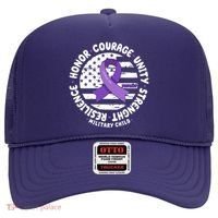 Purple Up Honor Unity Military Quote Ribbon Usa Hat thumb 0