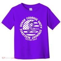 Purple Up Honor Unity Military Quote Ribbon Usa Toddler T-Shirt thumb 0