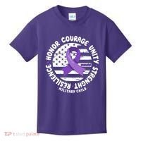 Purple Up Honor Unity Military Quote Ribbon Usa Kids T-Shirt thumb 0
