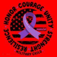 Purple Up Honor Unity Military Quote Ribbon Usa Santa Hat thumb 1