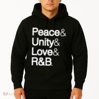 Peace Unity Love & R&B Rnb Soul Music Lovers Hoodie thumb 2