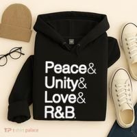 Peace Unity Love & R&B Rnb Soul Music Lovers Hoodie thumb 4
