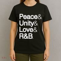 Peace Unity Love & R&B Rnb Soul Music Lovers T-Shirt thumb 4