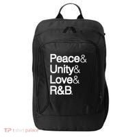 Peace Unity Love & R&B Rnb Soul Music Lovers City Backpack thumb 0