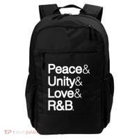 Peace Unity Love & R&B Rnb Soul Music Lovers Backpack thumb 0