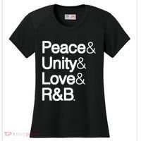 Peace Unity Love & R&B Rnb Soul Music Lovers Women's Cooling Performance Crew T-Shirt thumb 0