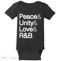 Peace Unity Love & R&B Rnb Soul Music Lovers Baby Bodysuit thumb 0