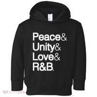Peace Unity Love & R&B Rnb Soul Music Lovers Toddler Hoodie thumb 0