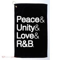 Peace Unity Love & R&B Rnb Soul Music Lovers Golf Towel thumb 0