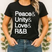 Peace Unity Love & R&B Rnb Soul Music Lovers Women's T-Shirt thumb 2