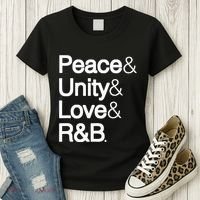 Peace Unity Love & R&B Rnb Soul Music Lovers Women's T-Shirt thumb 3