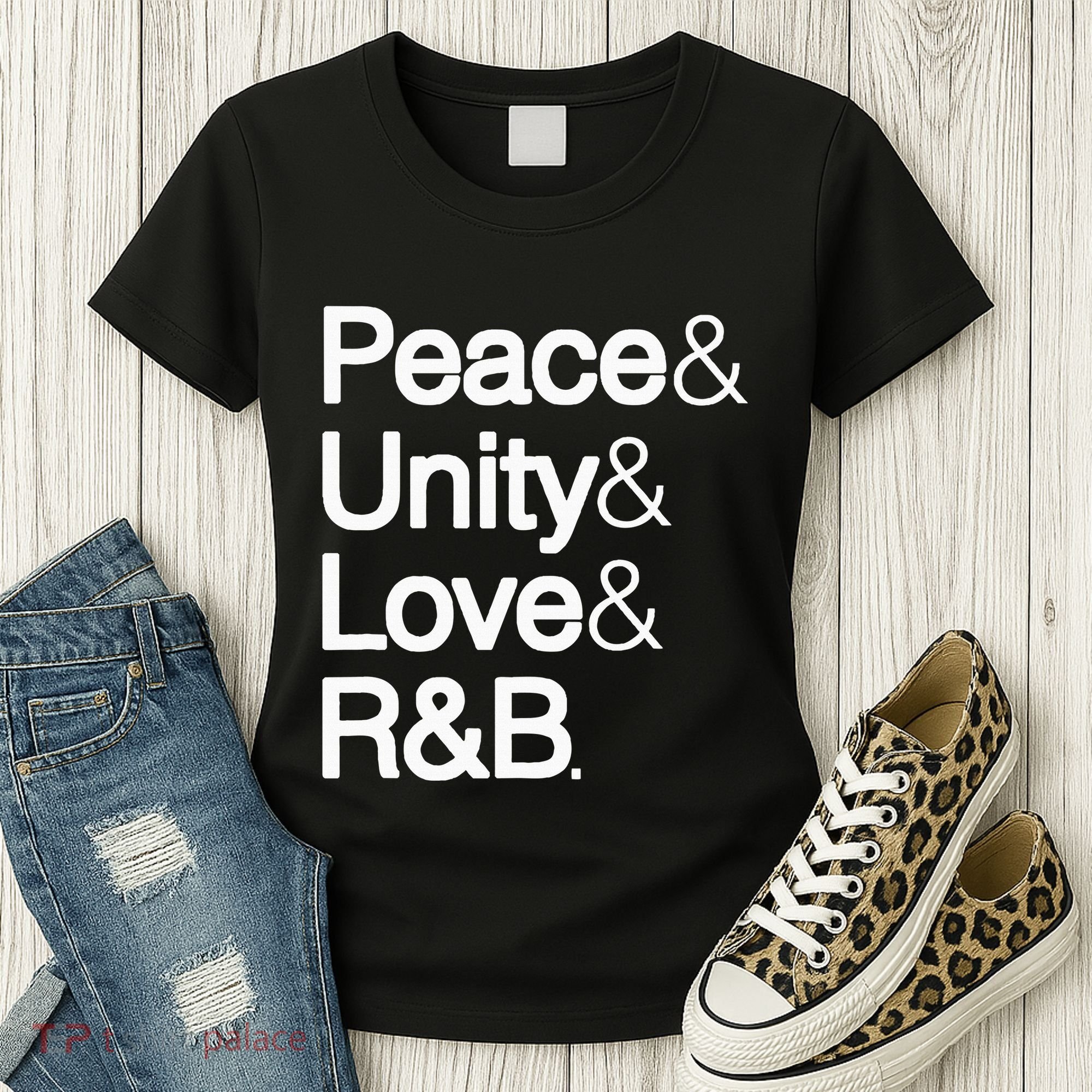 Peace Unity Love & R&B Rnb Soul Music Lovers Women's T-Shirt