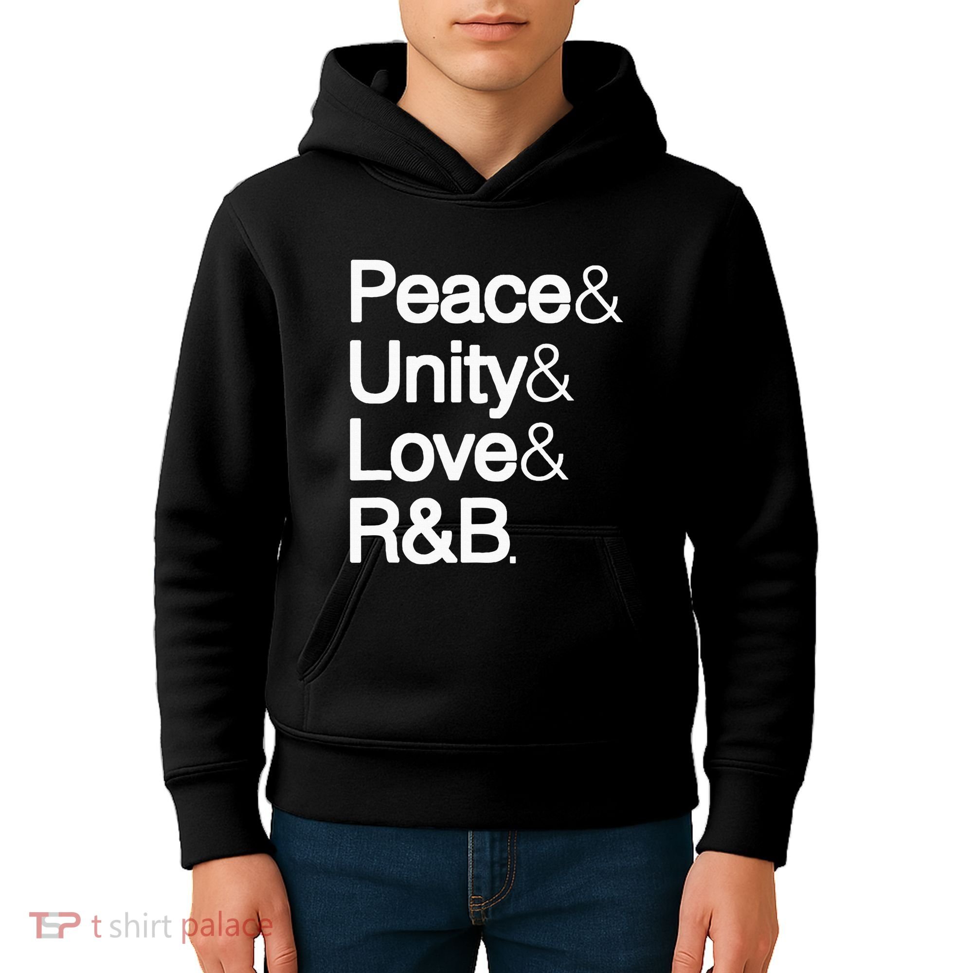 Peace Unity Love & R&B Rnb Soul Music Lovers Kids Hoodie