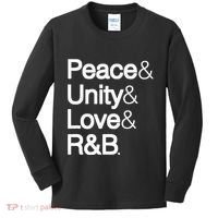 Peace Unity Love & R&B Rnb Soul Music Lovers Kids Long Sleeve Shirt thumb 0