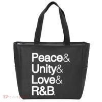Peace Unity Love & R&B Rnb Soul Music Lovers Tote Bag thumb 0
