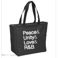 Peace Unity Love & R&B Rnb Soul Music Lovers Tote Bag thumb 2