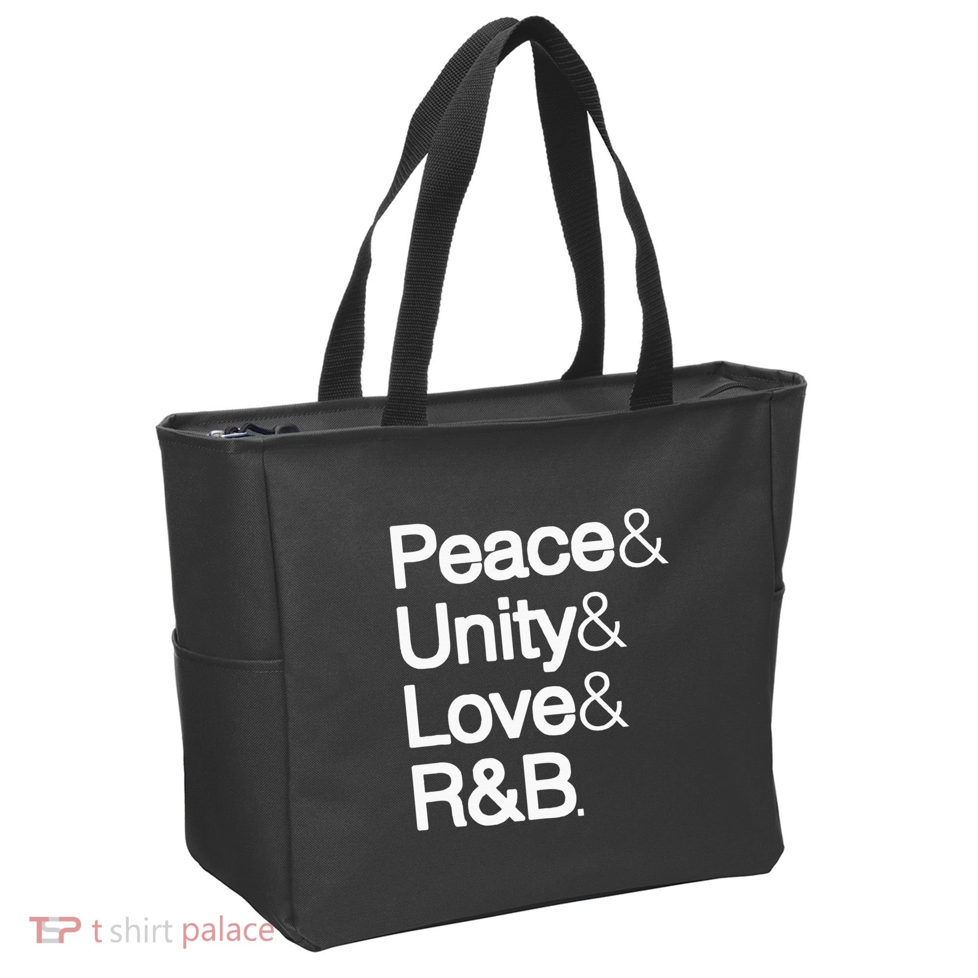 Peace Unity Love & R&B Rnb Soul Music Lovers Tote Bag