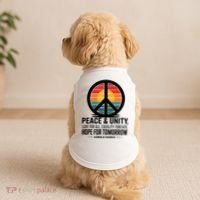 Peace Unity Love For All Equality Forever Hope For Tomorrow Doggie Tank thumb 2