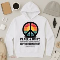 Peace Unity Love For All Equality Forever Hope For Tomorrow Hoodie thumb 3