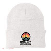 Peace Unity Love For All Equality Forever Hope For Tomorrow Beanie thumb 0