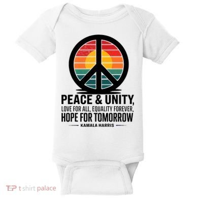 Peace Unity Love For All Equality Forever Hope For Tomorrow Baby Bodysuit