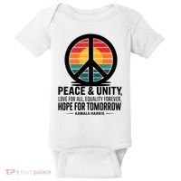 Peace Unity Love For All Equality Forever Hope For Tomorrow Baby Bodysuit thumb 0
