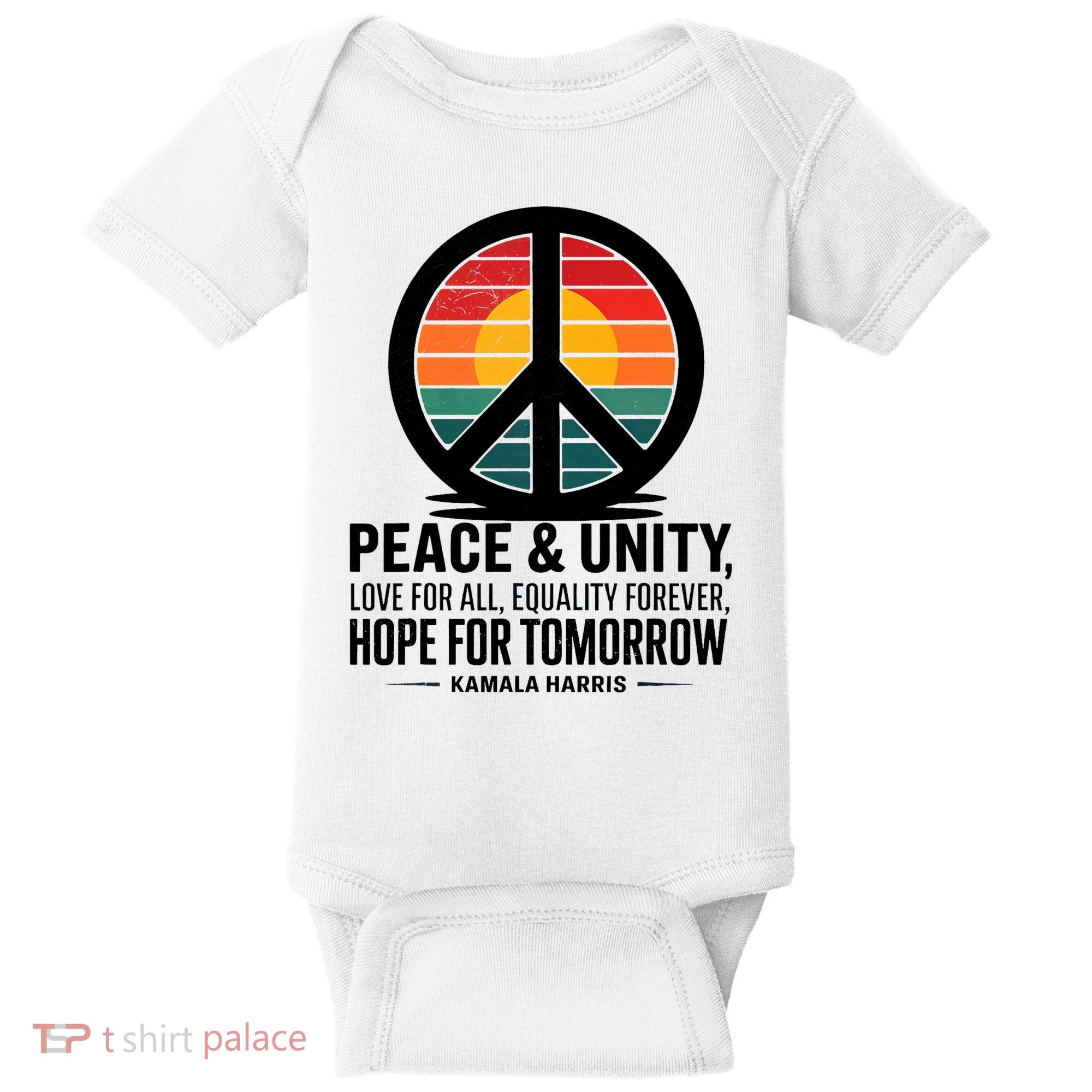 Peace Unity Love For All Equality Forever Hope For Tomorrow Baby Bodysuit