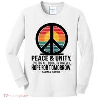 Peace Unity Love For All Equality Forever Hope For Tomorrow Kids Long Sleeve Shirt thumb 0