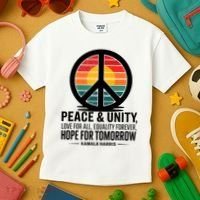 Peace Unity Love For All Equality Forever Hope For Tomorrow Kids T-Shirt thumb 3