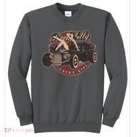 Pin Up Lucky Girl Classic Hot Rod Rockabilly Sweatshirt thumb 0