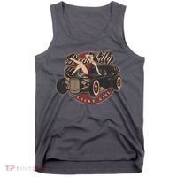 Pin Up Lucky Girl Classic Hot Rod Rockabilly Tank Top thumb 0