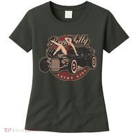 Pin Up Lucky Girl Classic Hot Rod Rockabilly Women's T-Shirt thumb 0