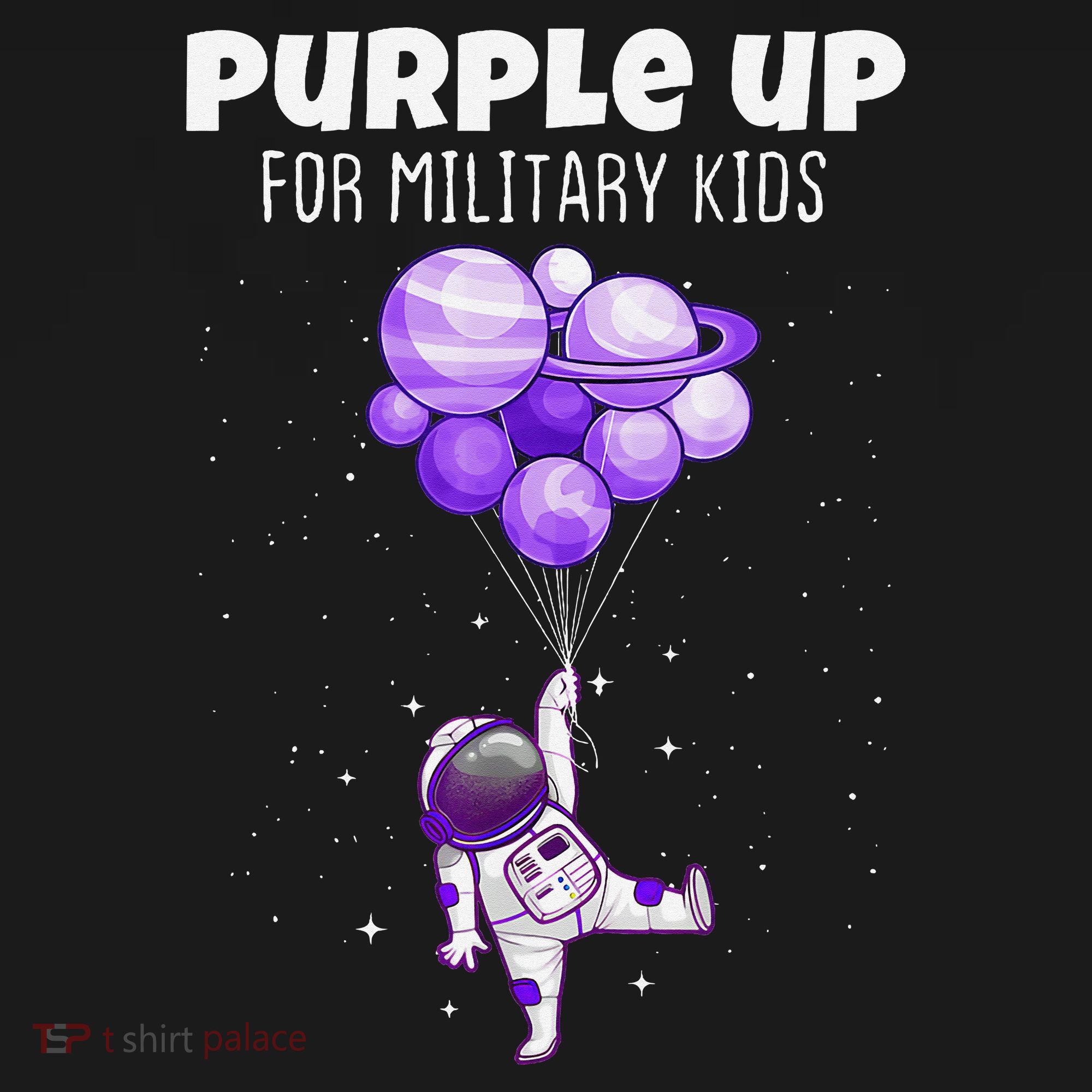 Purple Up Military Military Child Month Astronaut Funny Women's Hoodie