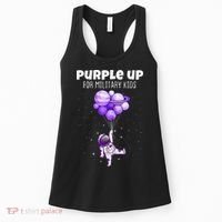Purple Up Military Military Child Month Astronaut Funny Women's Tank Top thumb 0