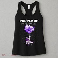 Purple Up Military Military Child Month Astronaut Funny Women's Tank Top thumb 3