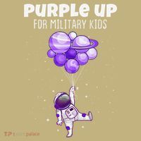 Purple Up Military Military Child Month Astronaut Funny T-Shirt thumb 7