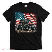 Patriotic Usa Monster Truck Adult T-Shirt thumb 0